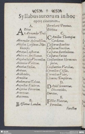 Syllabus autorum in hoc opere citatorum