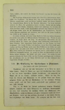 140. Die Einführung des Christenthums in Deutschland
