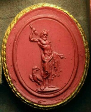 Stehender Jupiter mit Adler (Daktyliothek, Das Alterthum nach Lippert und Visconti)