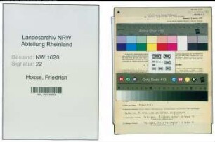 Entnazifizierung Friedrich Hosse , geb. 08.09.1896 (Angestellter)