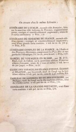 Guide des voyageurs en Europe, 1. Première Partie: Îles Britanniques, Danemarck, Suède et Russie. - Deuxième Partie: Pays-Bas, Allemagne