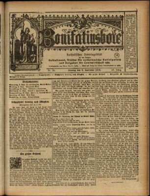 Ausgabe vom Sonntag, den 08. September 1918.