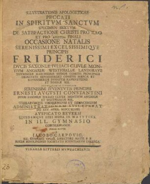 6.1748: De Satisfactione Christi Pro Illo Et Pro Apistia Finali