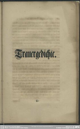 Trauergedichte