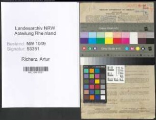 Entnazifizierung Artur Richarz , geb. 13.05.1901 (Gastwirt)