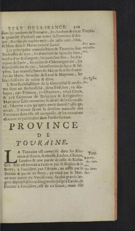 Province de Touraine.