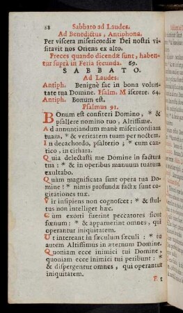 88-102, Sabbato ad Laudes