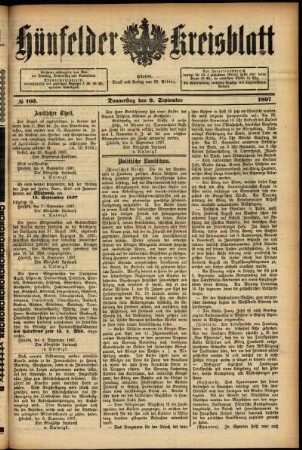 Ausgabe vom Donnerstag, den 09. September 1897.