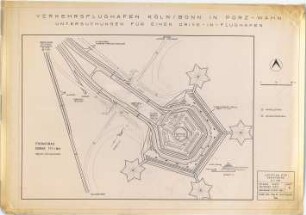 Schneider - Esleben, Paul; Köln - Porz; Flughafen Köln-Bonn - Parkebene, Endausbau Ebene 71.7 (Lageplan)