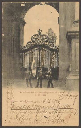 Ansichtskarte "Die Fahnen des 3. Garde-Regiments zu Fuss"