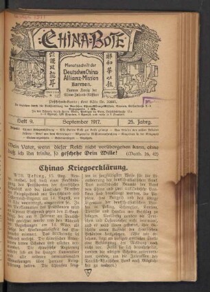 Heft 9. September 1917