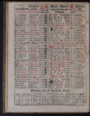 1750. Verbesserter December.