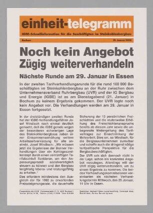 "Noch kein Angebot. Zügig weiterverhandeln"