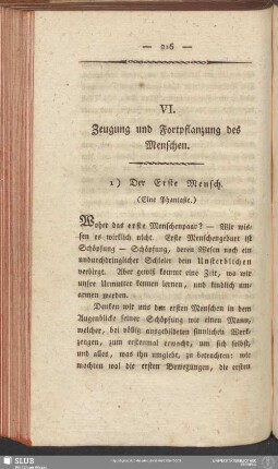 VI. Zeugung und Fortpflanzung des Menschen