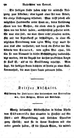 Schilderung der Indianer oder Ureinwohner von Terrafirma, ihrer Religion, Sitten und Gebräuche.
