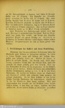 7. Verfälschungen des Kaffee's und deren Ermittlung