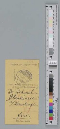 Postkarte an Richard Dehmel