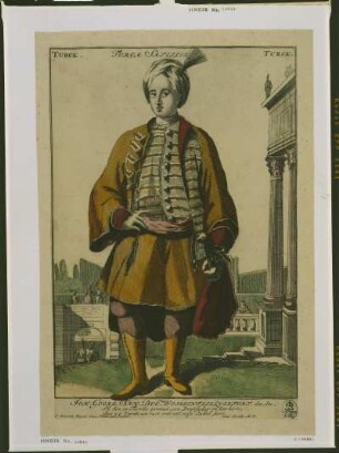 Bildnis Johann Georg, Herzog zu Sachsen-Weißenfels- (Querfurt) als Türke