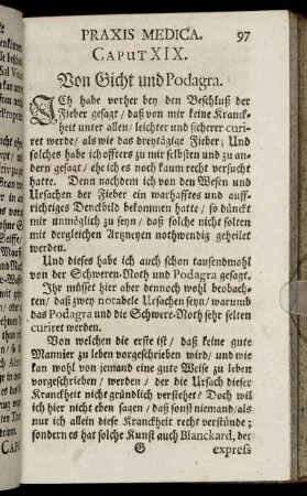 Caput XIX. Von Gicht und Podagra.