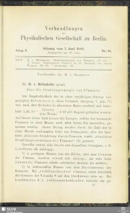Nr. 11. Sitzung vom 7. Juni 1889