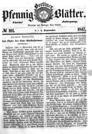 No. 101, 3. u. 4. September