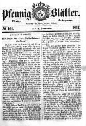 No. 101, 3. u. 4. September