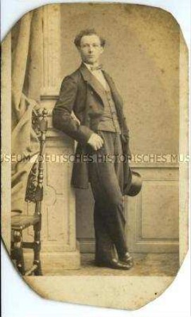 Mann im Gehrock mit Zylinder, Carte de Visite