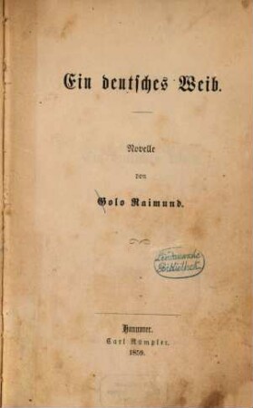 Golo Raimund's Novellen, 7