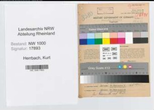 Entnazifizierung Kurt Herrbach, geb. 03.10.1904 (Buchhalter)