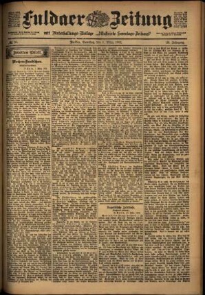 Zweite Ausgabe vom Samstag, den 01. März 1902.