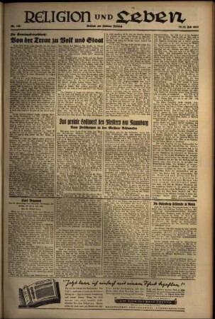 Dritte Ausgabe vom Samstag, den 10. Juli 1937.