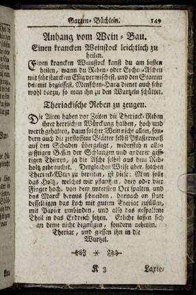 Anhang vom Wein-Bau.