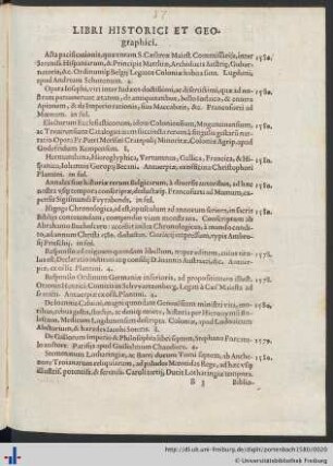 Libri Historici Et Geographi.