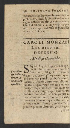 Caroli Monzaei Leodiensis. Defensio ...