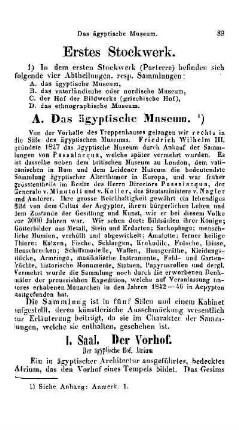A. Das ägyptische Museum