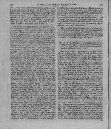 Ritter, H.: Vorlesung zur Einleitung in die Logik. Berlin: Trautwein 1823