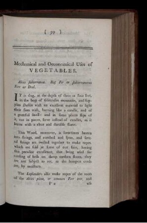 Mechanical and Occonomical Uses of VEGETABLES.