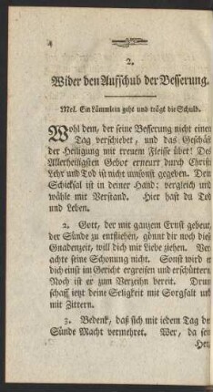 2. Wider den Aufschub der Besserung