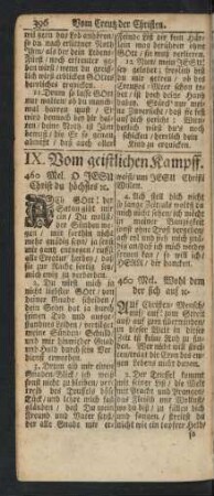 IX. Vom geistlichen Kampff. 460. - 485.
