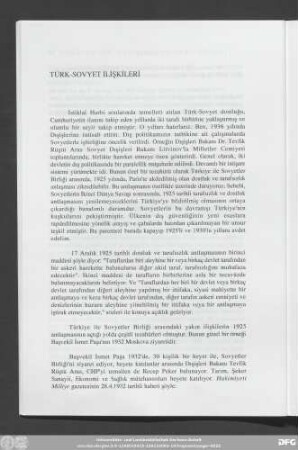 Türk-Sovyet İlışkılerı