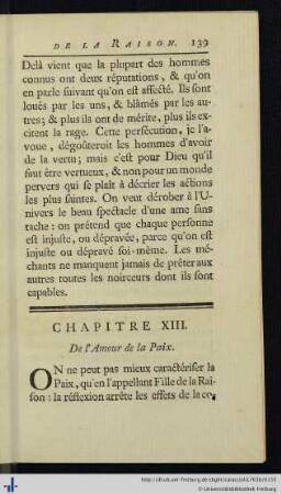 Chap. XIII. De l’Amour de la Paix.