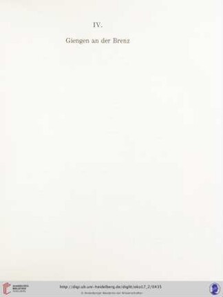 IV. Giengen an der Brenz