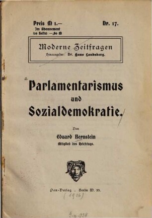 Parlamentarismus und Sozialdemokratie