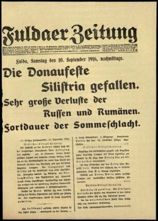 Ausgabe vom Sonntag, den 10. September 1916.