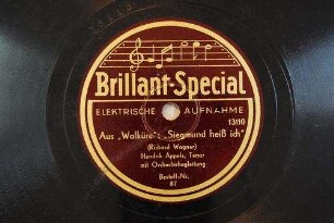 Walküre, "Siegmund heiss ich", [Arie des Siegmund aus der Oper "Die Walküre"] / [Text und Musik: Richard] Wagner