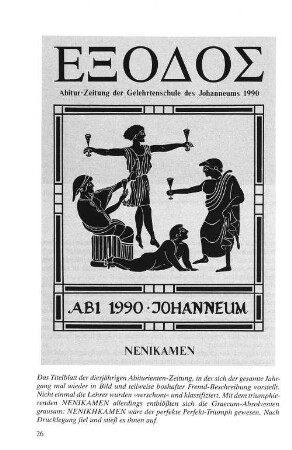 Das Titelblatt der diesjährigen Abiturienten-Zeitung