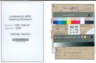 Entnazifizierung Heinrich Oelrichs , geb. 20.09.1883 (Beamter)