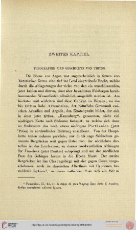2. Kapitel: Topographie und Geschichte von Tiryns