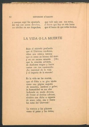 La vida o la muerte
