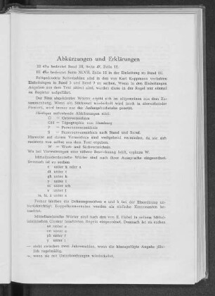 Abkürzungen und Erklärungen